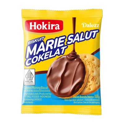 Hokira Biskuit Marie Salut Cokelat 18g